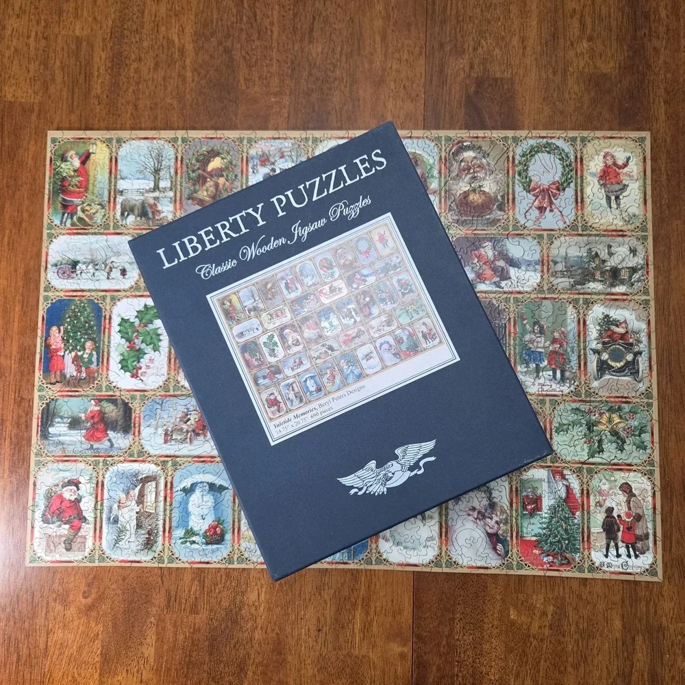 Liberty Puzzles Yuletide Memories Wooden Jigsaw 690 Pieces Christmas Holiday